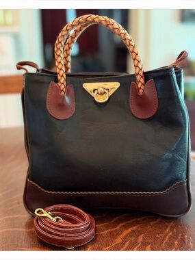 Marco Avane Vintage Top Braided Handle -Detachable Strap/ Crossbody